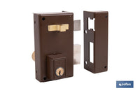 Cofan – Cerradura de Sobreponer de Derecha | Modelo 56A | Cilindro Ø25 mm | Incluye 3 Llaves | 60 y 70 mm