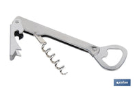 Cofan – Sacacorchos con Abridor | Acero Inoxidable | Uso Profesional | Diseño Compacto 14 cm