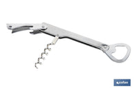 Cofan – Sacacorchos con Abridor | Acero Inoxidable | Uso Profesional | Diseño Compacto 14 cm