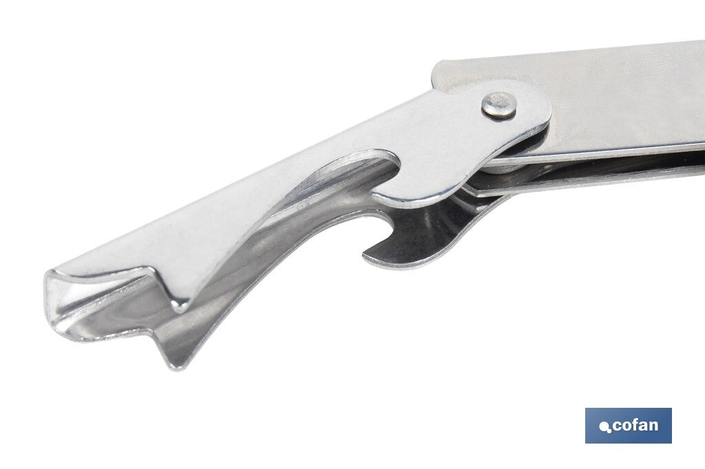 Cofan – Sacacorchos con Abridor | Acero Inoxidable | Uso Profesional | Diseño Compacto 14 cm