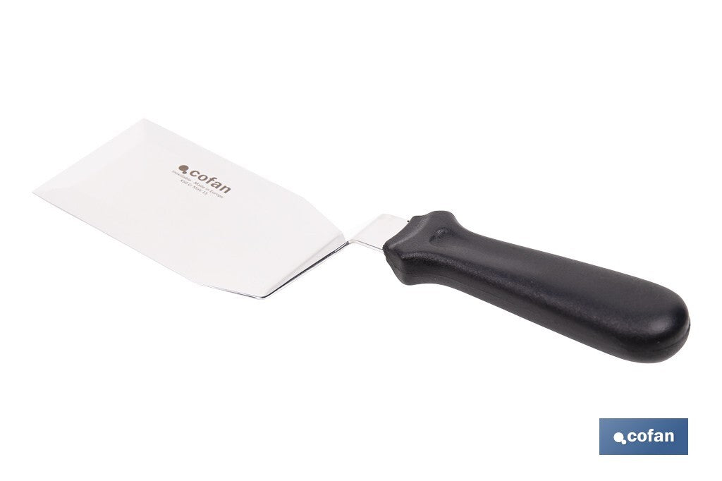Cofan – Espátula Acodada de Acero Inoxidable | Ideal para Barbacoas, Parrillas y Planchas