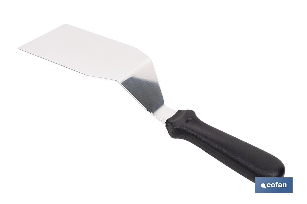 Cofan – Espátula Acodada de Acero Inoxidable | Ideal para Barbacoas, Parrillas y Planchas