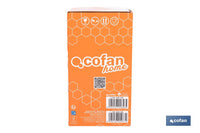 Cofan – Bote de Vidrio Borosilicato con Tapa Beige | 1 L | Cierre Hermético a Presión | Conservación de Alimentos