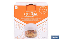 Cofan – Bote de Vidrio Borosilicato con Tapa Beige | 400 ml | Cierre Hermético a Presión | Conservación de Especias y Snacks