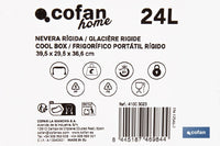 Cofan – Nevera Rígida Azul Claro | 24 Litros | Ligera y Resistente | Ideal para Playa, Pícnics y Viajes