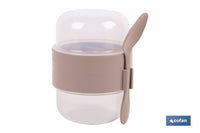 Cofan – Set de 3 Recipientes para Cereales 200+200 ml | Con Tapa y Cuchara | Colores Surtidos