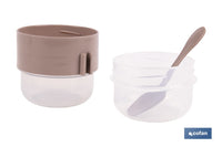 Cofan – Set de 3 Recipientes para Cereales 200+200 ml | Con Tapa y Cuchara | Colores Surtidos