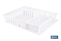 Cofan – Escurreplatos Blanco con Bandeja | Gran Capacidad | 48 x 38 x 9,5 cm
