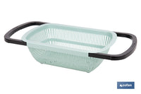 Cofan - Escurridor rectangular extensible para fregadero | Lava y escurre alimentos
