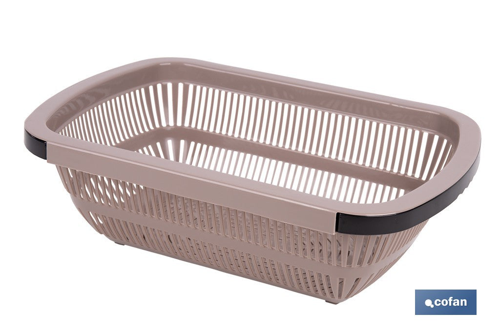 Cofan - Escurridor rectangular extensible para fregadero | Lava y escurre alimentos