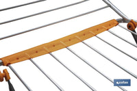 Cofan – Tendedero de Suelo de Aluminio con Alas Plegables y Ruedas | 18 m de Tendido | Ligero y Resistente