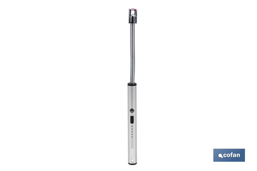 Cofan - Encendedor Eléctrico USB Recargable con Arco de Plasma y Cuello Flexible