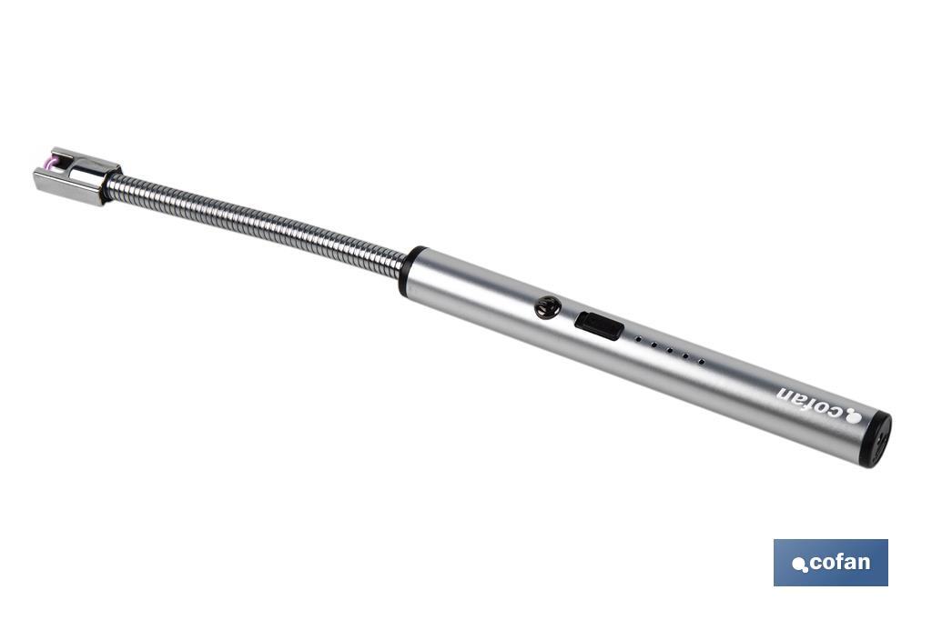 Cofan - Encendedor Eléctrico USB Recargable con Arco de Plasma y Cuello Flexible