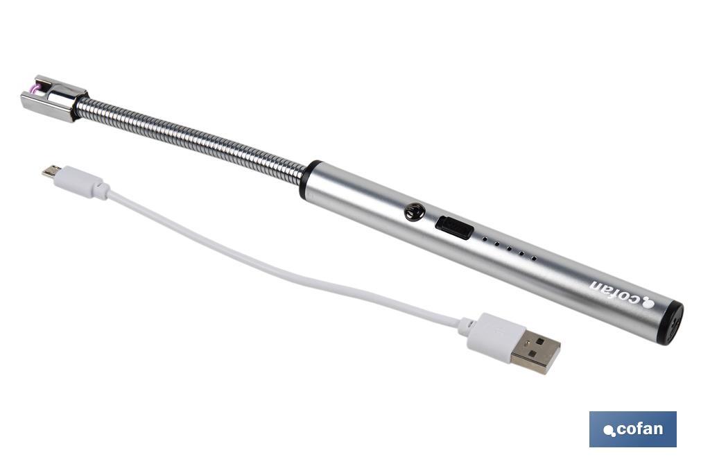 Cofan - Encendedor Eléctrico USB Recargable con Arco de Plasma y Cuello Flexible