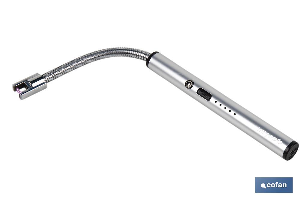 Cofan - Encendedor Eléctrico USB Recargable con Arco de Plasma y Cuello Flexible