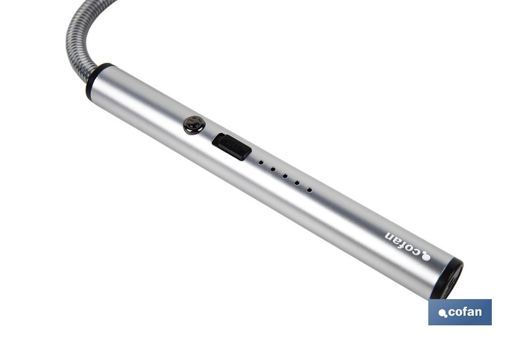 Cofan - Encendedor Eléctrico USB Recargable con Arco de Plasma y Cuello Flexible