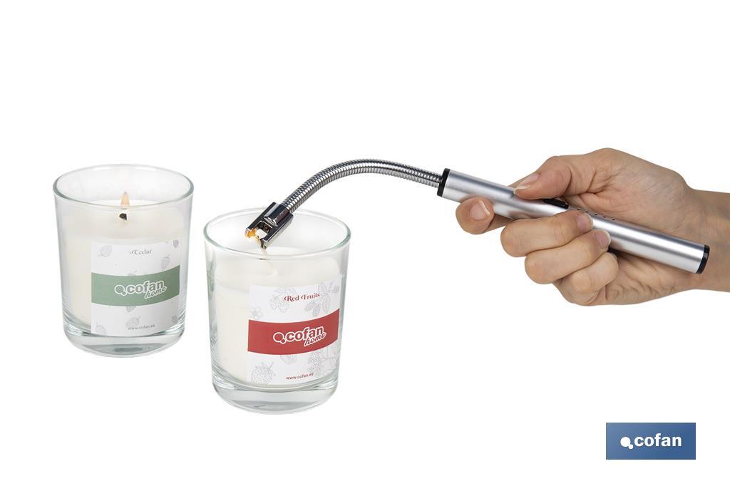 Cofan - Encendedor Eléctrico USB Recargable con Arco de Plasma y Cuello Flexible