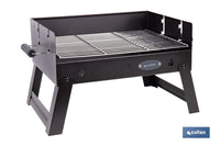 Cofan - Barbacoa de Carbón Portátil Plegable con Parrilla Cromada y Asas Laterales