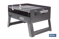 Cofan - Barbacoa de Carbón Portátil Plegable con Parrilla Cromada y Asas Laterales