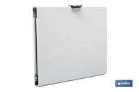 Cofan – Mesa Plegable Rectangular con Bloqueo de Seguridad | Color Blanco | 2 Tamaños Disponibles | Interior y Exterior