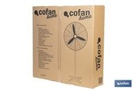 Cofan – Ventilador Industrial de Pie con 3 Velocidades y Potencia de 200W