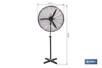 Cofan – Ventilador Industrial de Pie con 3 Velocidades y Potencia de 200W