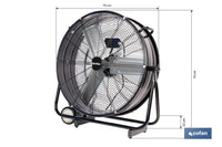 Cofan – Ventilador Industrial de Suelo con 3 Velocidades y Potencia de 250W