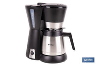 Cofan – Cafetera Eléctrica de Goteo 800 W | Jarra Termo 1,2 L | 12 Tazas | Filtro Permanente
