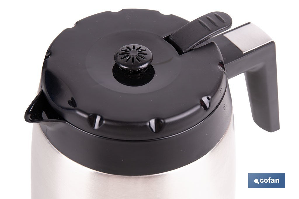 Cofan – Cafetera Eléctrica de Goteo 800 W | Jarra Termo 1,2 L | 12 Tazas | Filtro Permanente