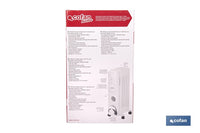 Cofan – Radiador de Aceite con Termostato y Ventilador | 1500 W + 400 W | 7 Elementos | 3 Niveles de Potencia