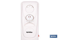 Cofan – Radiador de Aceite con Termostato y Ventilador | 1500 W + 400 W | 7 Elementos | 3 Niveles de Potencia