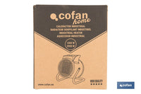 Cofan – Calefactor Cerámico Industrial Portátil | 2000W | Termostato Ajustable | Silencioso y Seguro