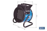 Cofan – Calefactor Cerámico Industrial Portátil | 2000W | Termostato Ajustable | Silencioso y Seguro