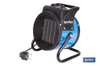 Cofan – Calefactor Cerámico Industrial Portátil | 2000W | Termostato Ajustable | Silencioso y Seguro