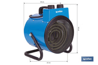 Cofan – Calefactor Industrial 3000W con Termostato Ajustable | Protección IP24 y Función Ventilador