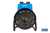 Cofan – Calefactor Industrial 3000W con Termostato Ajustable | Protección IP24 y Función Ventilador