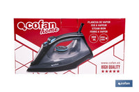 Cofan – Plancha de Vapor 2400 W | Suela Cerámica Doble Capa | Depósito 300 ml | Vapor Vertical