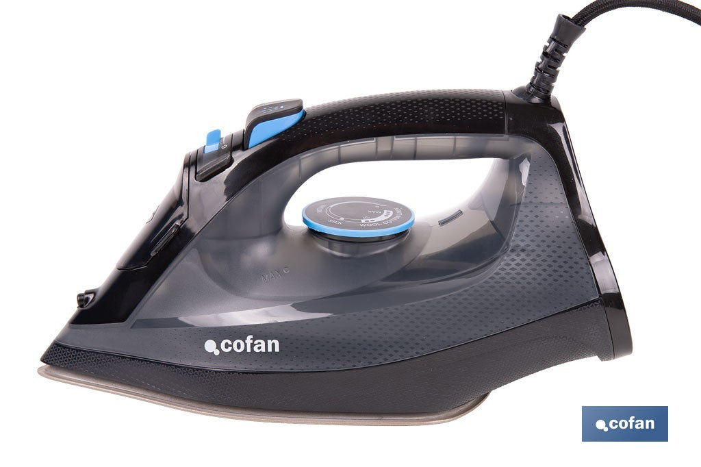 Cofan – Plancha de Vapor 2400 W | Suela Cerámica Doble Capa | Depósito 300 ml | Vapor Vertical