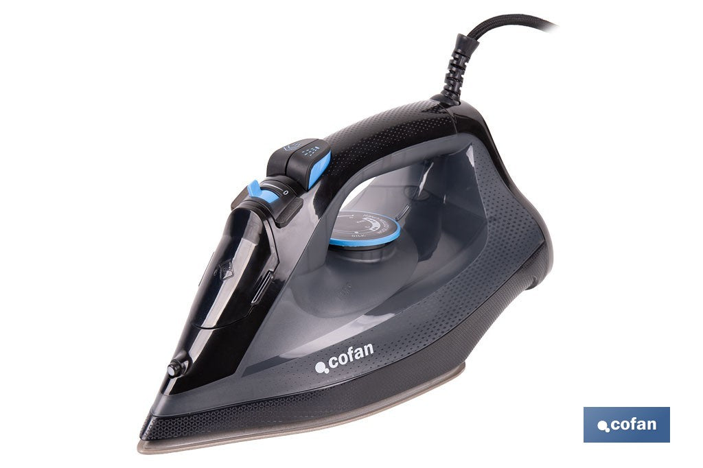 Cofan – Plancha de Vapor 2400 W | Suela Cerámica Doble Capa | Depósito 300 ml | Vapor Vertical