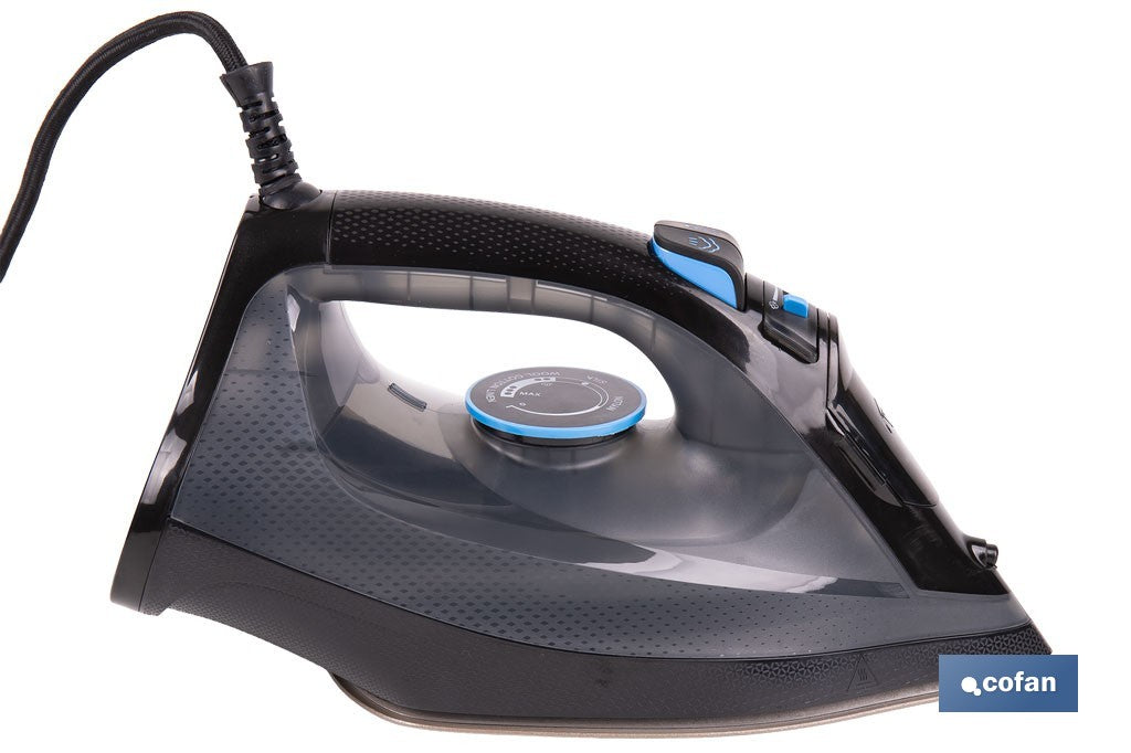 Cofan – Plancha de Vapor 2400 W | Suela Cerámica Doble Capa | Depósito 300 ml | Vapor Vertical