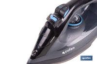 Cofan – Plancha de Vapor 2400 W | Suela Cerámica Doble Capa | Depósito 300 ml | Vapor Vertical