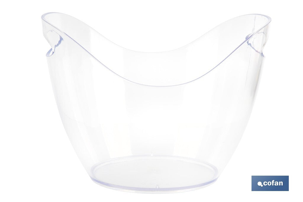 Cofan – Cubitera Transparente de 8 Litros | Ideal para Botellas, Hielo y Bebidas Frías | Uso en Fiestas, Eventos y Hostelería