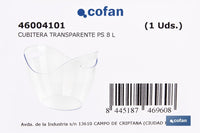 Cofan – Cubitera Transparente de 8 Litros | Ideal para Botellas, Hielo y Bebidas Frías | Uso en Fiestas, Eventos y Hostelería
