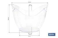 Cofan – Cubitera Transparente de 8 Litros | Ideal para Botellas, Hielo y Bebidas Frías | Uso en Fiestas, Eventos y Hostelería