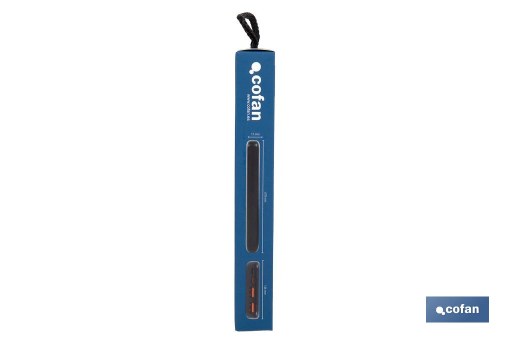 Cofan – Batería Externa Portátil 20 W | Power Bank 10.000 mAh | USB-A y USB Tipo C