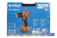 Cofan – Taladro Atornillador a Batería 20V Brushless | 60 Nm | 2 Velocidades | Sistema 1 For All