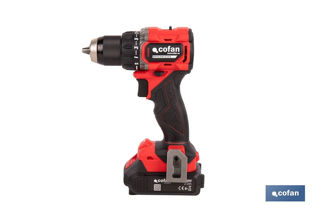 Cofan – Taladro Atornillador a Batería 20V Brushless | 60 Nm | 2 Velocidades | Sistema 1 For All