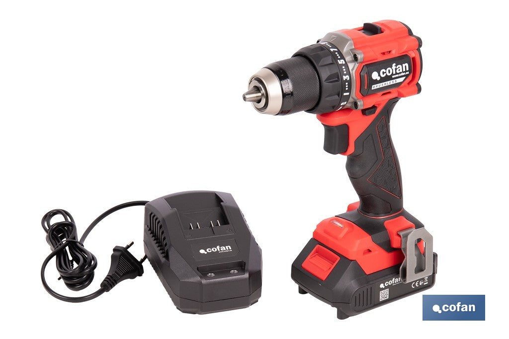 Cofan – Taladro Atornillador a Batería 20V Brushless | 60 Nm | 2 Velocidades | Sistema 1 For All