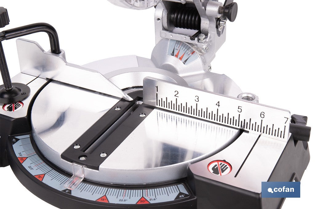 Cofan – Ingletadora a Batería 20V Brushless | Ø185 mm | Corte 105 mm | -45°/+45° | 3200 rpm