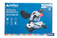 Cofan – Ingletadora a Batería 20V Brushless | Ø185 mm | Corte 105 mm | -45°/+45° | 3200 rpm